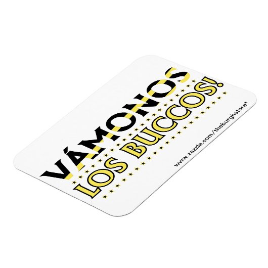 VAMONOS Los Buccos! Magnet mit Ladenadresse! (Linke Seite)