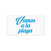 VAMOS A LA PLAYA ADRESSAUFKLEBER (Vorne)