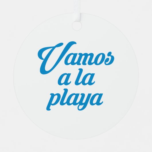 VAMOS A LA PLAYA ORNAMENT AUS METALL (Vorderseite)