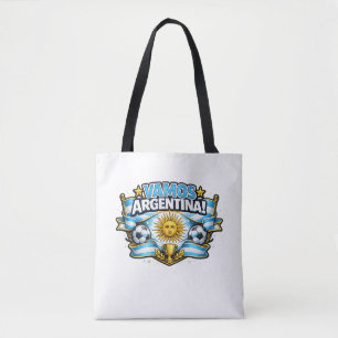 Vamos Argentina Patriotisches Fußballdesign Arge Tasche
