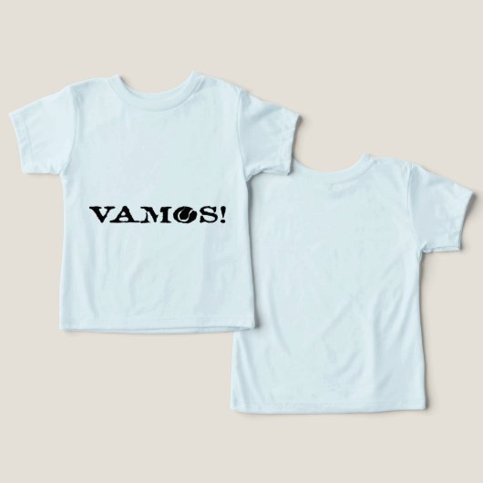 Vamos! Baby T - Shirt (Design Vorderseite & Rückseite)