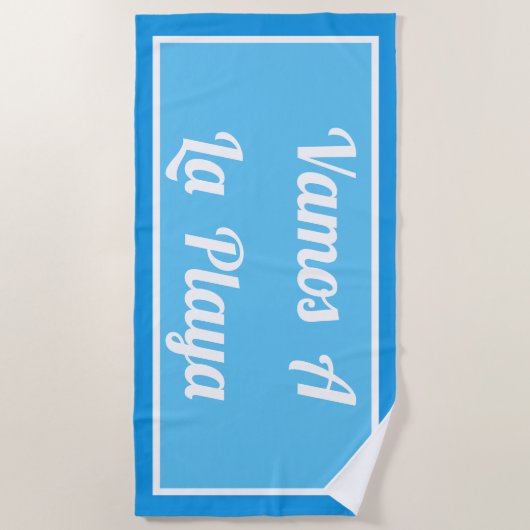 Vamos ein La Playa helles blaues Badetuch (Vorderseite)