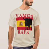 Vamos Rafa mit der Flagge Spaniens T-Shirt (Vorderseite)