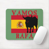 Vamos Rafa mit Flagge von Spanien Mousepad (Mit Mouse)