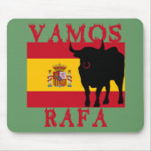 Vamos Rafa mit Flagge von Spanien Mousepad (Vorne)