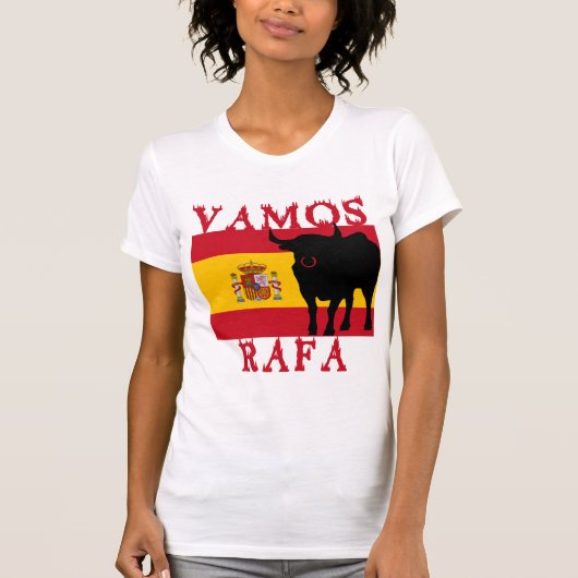 Vamos Rafa mit Flagge von Spanien T-Shirt (Vorderseite)