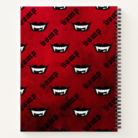 Vamp Gothic Red Notizblock (Rückseite)