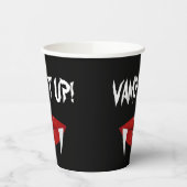 "VAMP IT AUF!" Vampire Fangs Halloween Pappbecher (Links)