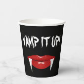 "VAMP IT AUF!" Vampire Fangs Halloween Pappbecher (Vorderseite)
