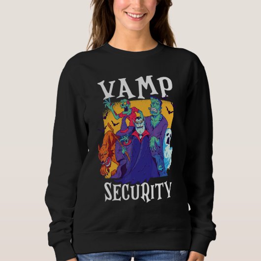 Vamp Security Easy Halloween Costume Sweatshirt (Vorderseite)