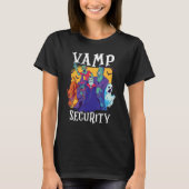 Vamp Security Easy Halloween Costume T-Shirt (Vorderseite)