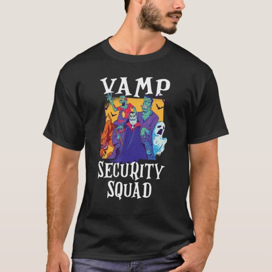 Vamp Security Squad Easy Halloween-Kostüm T-Shirt (Vorderseite)