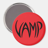 Vamp Text (rot/schwarz) Magnet (Vorderseite/Rückseite)