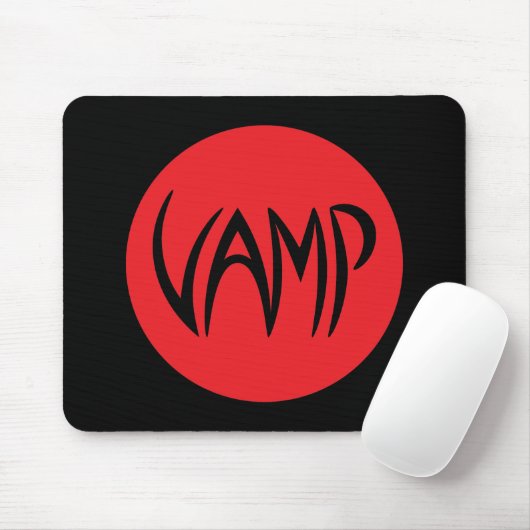 Vamp Text (rot/schwarz) Mousepad (Mit Mouse)