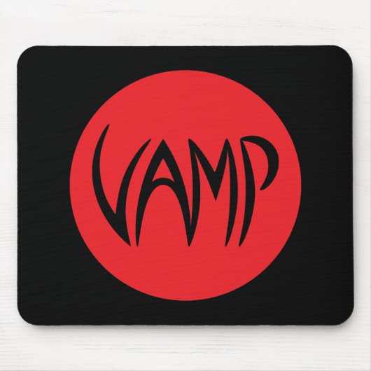 Vamp Text (rot/schwarz) Mousepad (Vorne)