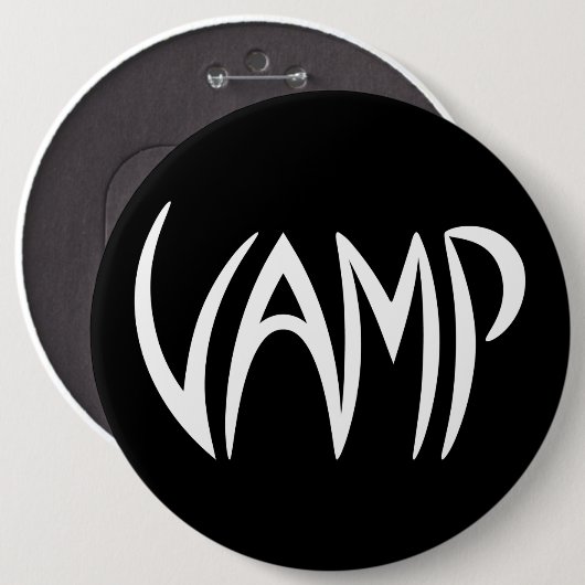 Vamp Text (schwarz/weiß) Button (Vorne & Hinten)