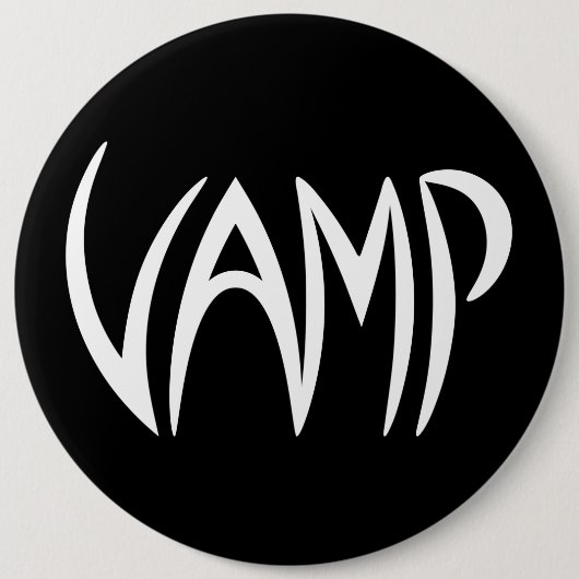 Vamp Text (schwarz/weiß) Button (Vorderseite)