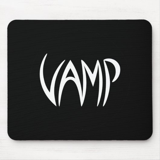 Vamp Text (schwarz/weiß) Mousepad (Vorne)