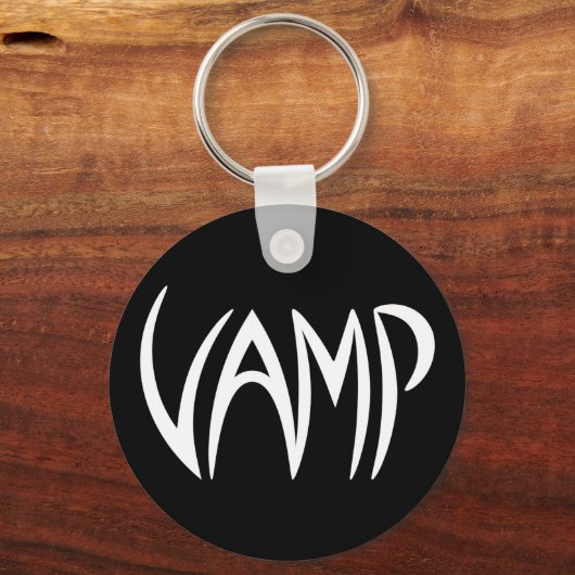 Vamp Text (schwarz/weiß) Schlüsselanhänger (Vorderseite)