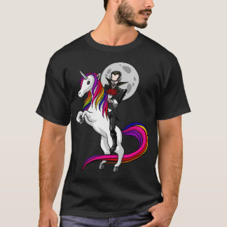 Vampir auf einem Einhorn reitend T-Shirt