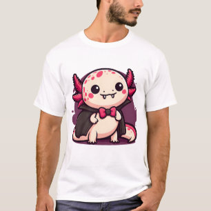 Vampir Axolotl Süß Gruselig Gothic Amphibie T-Shirt