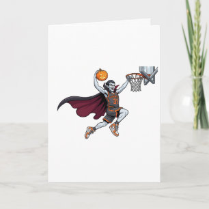 Vampir-Basketball-Halloween-Dunk Karte