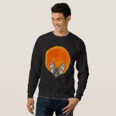 Vampir-Bat mit Vollmond-Magie Sweatshirt (Vorne ganz)