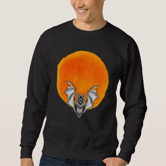 Vampir-Bat mit Vollmond-Magie Sweatshirt (Vorderseite)