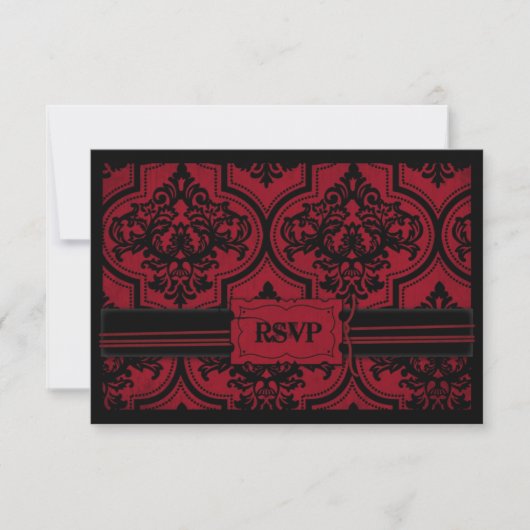Vampir Braut Antwortkarte B3 RSVP Karte (Vorderseite)