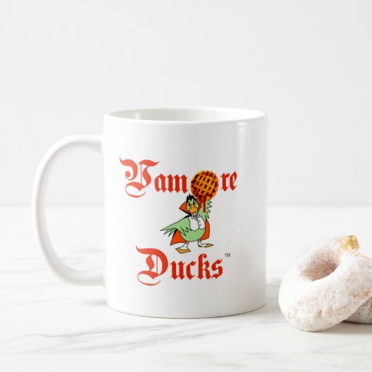Vampir duckt Logo 2 Kaffeetasse (Mit Donut)