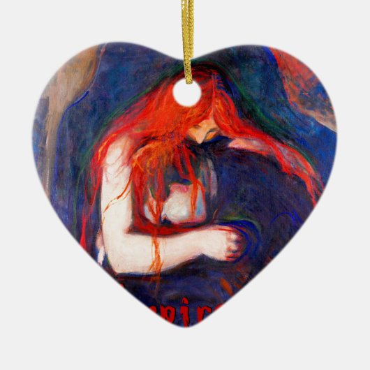 Vampir Edvard Munch Keramikornament (Vorne)