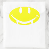 Vampir Emoji dracula Ovaler Aufkleber (Tasche)