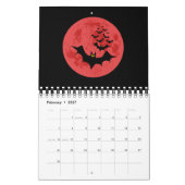 Vampir-Fledermäuse gegen den Roten Mond Kalender (Feb 2027)