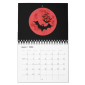 Vampir-Fledermäuse gegen den Roten Mond Kalender (Mär 2026)