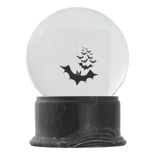 Vampir-Fledermäuse Schneekugel (Rückseite)