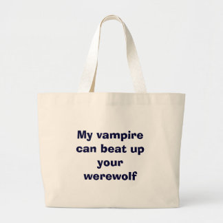 Vampir gegen werewolfs jumbo stoffbeutel