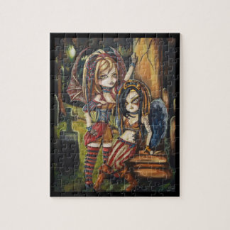 Vampir Goth Schwester-Fantasie-Kunst-Puzzlespiel Puzzle