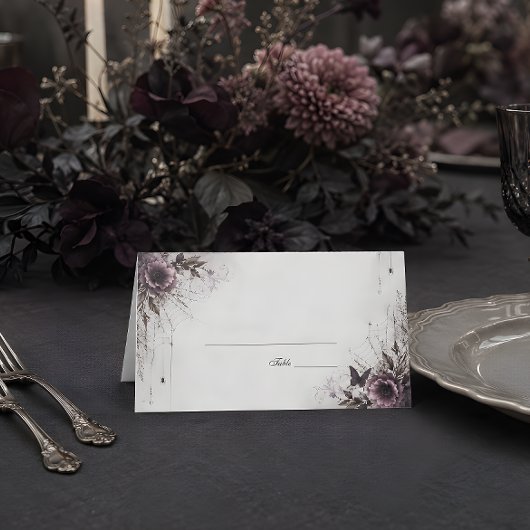 Vampir-Gotik-Blumen Platzkarte