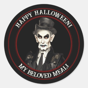 Vampir-Halloween-Aufkleber Runder Aufkleber