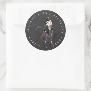 Vampir   Halloween-Geschenk zur Geburtstagsfeier Runder Aufkleber