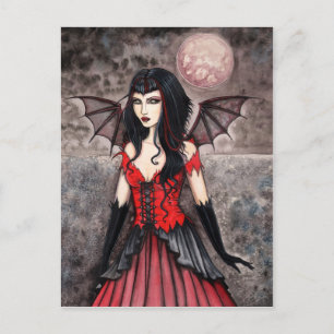 Vampir Halloween Gothic Märchen Postkarte