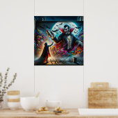 Vampir-Halloween-Plakat Poster (Küche)