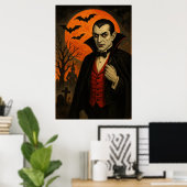 Vampir Halloween Poster (Heimbüro)