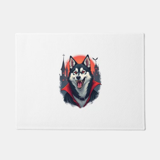 Vampir-Husky-Biss Fußmatte (Vorderseite)