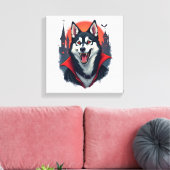 Vampir-Husky-Biss Leinwanddruck (Insitu (Wohnzimmer))