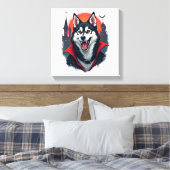 Vampir-Husky-Biss Leinwanddruck (Insitu (Schlafzimmer))
