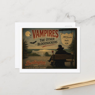 Vampir im Burlinton Iowa Park Postkarte