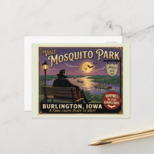 Vampir im Mosquito Park Burlington Iowa Postkarte