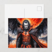 Vampir im roten Mondlicht Postkarte (Vorne/Hinten)