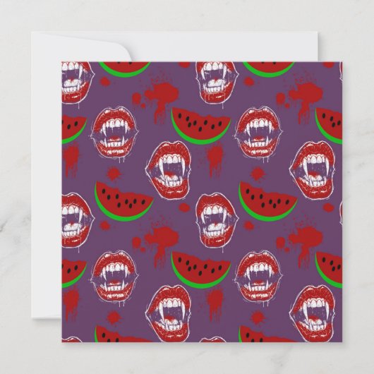 Vampir isst Wassermelone Purple Summerween-Menü (Vorderseite)